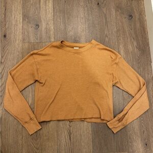 TNA Camel/Brown Waffle Knit Cropped long sleeve XXS